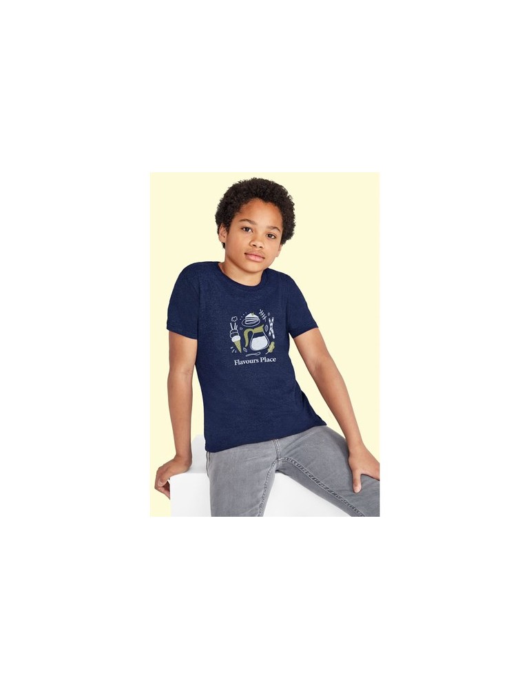 T-shirt personnalisé 100% coton enfant Régent Fit Matières : coton Taille textile : M Couleurs : rouge objet publicitaire robust