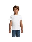 T-shirt personnalisé 100% coton enfant Régent Fit Matières : coton Taille textile : L Couleurs : blanc marquage laser ultra préc