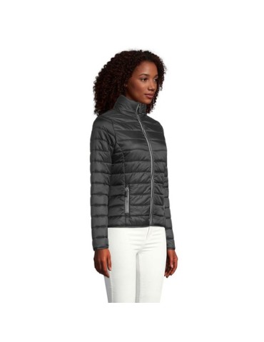Doudoune personnalisée légère femme 180g - SOL'S RIDE Matières : PET Taille textile : S Couleurs : noir marquage couleur éclatan