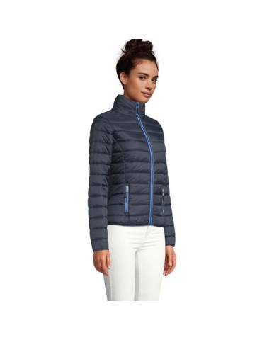 Doudoune personnalisée légère femme 180g - SOL'S RIDE Matières : PET Taille textile : XL Couleurs : bleu marine impression logo 