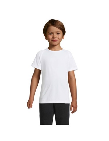 T-shirt Enfant Sportif Personnalisé 140g - SOL'S Matières : PET Taille textile : XXL Couleurs : blanc cadeau entreprise pas cher