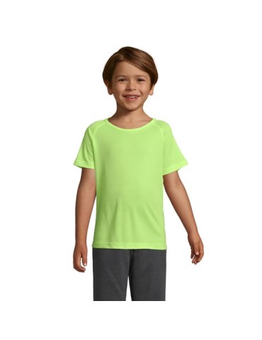 T-shirt Enfant Sportif Personnalisé 140g - SOL'S Matières : PET Taille textile : 4XL Couleurs : jaune fluo marquage laser ultra 