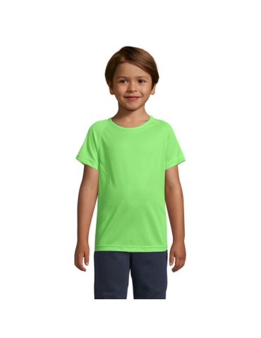 T-shirt Enfant Sportif Personnalisé 140g - SOL'S Matières : PET Taille textile : 4XL Couleurs : vert fluo personnalisation sur m