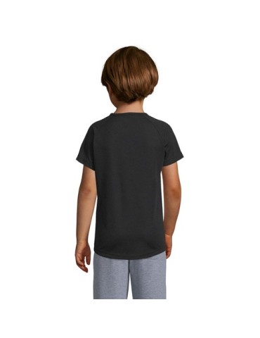 T-shirt Enfant Sportif Personnalisé 140g - SOL'S Matières : PET Taille textile : 3XL Couleurs : noir cadeau affaires élégant
