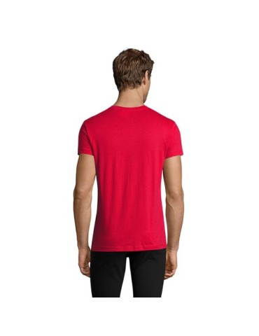 T-Shirt Personnalisé Homme Publicitaire REGENT FIT Matières : coton Taille textile : M Couleurs : rouge marquage laser ultra pré