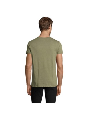 T-Shirt Personnalisé Homme Publicitaire REGENT FIT Matières : coton Taille textile : XL Couleurs : kaki chiné cadeau client orig