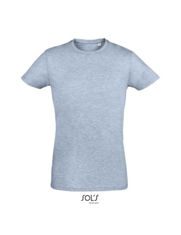 T-Shirt Personnalisé Homme Publicitaire REGENT FIT Matières : coton Taille textile : XL Couleurs : bleu ciel chiné cadeau client