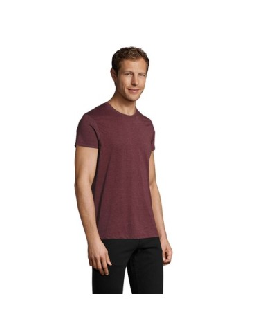 T-Shirt Personnalisé Homme Publicitaire REGENT FIT Matières : coton Taille textile : L Couleurs : lie de vin chiné personnalisab