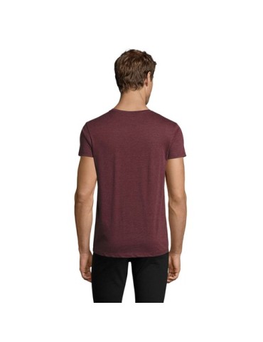 T-Shirt Personnalisé Homme Publicitaire REGENT FIT Matières : coton Taille textile : S Couleurs : lie de vin chiné cadeau client