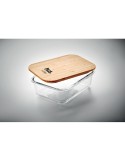 Lunchbox  en verre et bambou TUNDRA Matières : verre Couleurs : transparent cadeau entreprise pas cher
