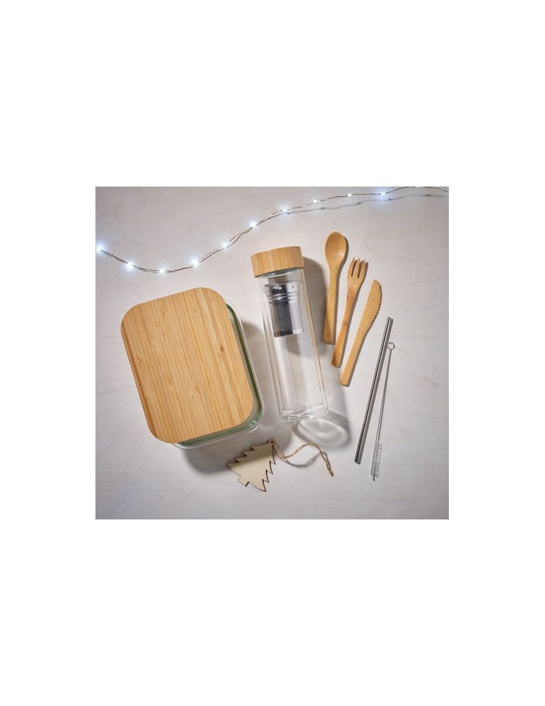Lunchbox en verre et bambou TUNDRA - Écologique et pratique