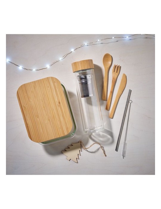 Lunchbox en verre et bambou TUNDRA - Écologique et pratique