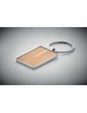 Porte-clés rectangle en bambou personnalisé BENDIGO Matières : métal Couleurs : bois goodies publicitaire événementiel