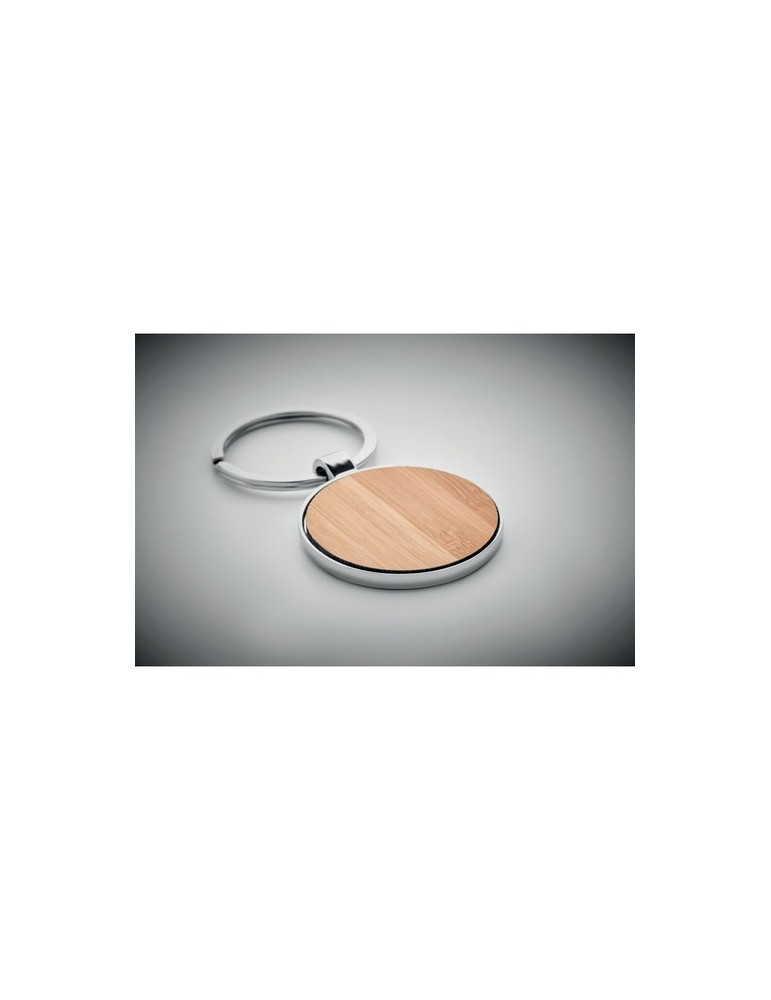 Porte-clés rond métal bambou BALLARAT