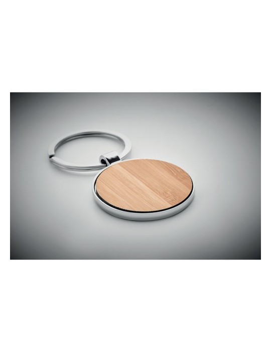 Porte-clés rond métal bambou BALLARAT