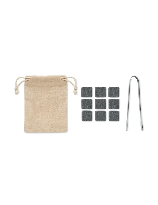 9 cubes-glaçons en pierre DUNDALK - Fraîcheur durable