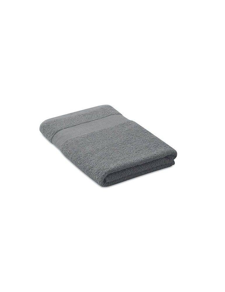 Serviette bio en coton personnalisée 140x70 PERRY Matières : coton biologique Couleurs : gris