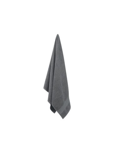 Serviette bio en coton personnalisée 140x70 PERRY Matières : coton biologique Couleurs : gris impression logo haute qualité