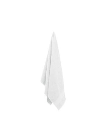 Serviette bio en coton personnalisée 140x70 PERRY Matières : coton biologique Couleurs : blanc accessoire événementiel unique