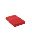 Serviette bio en coton personnalisée 140x70 PERRY Matières : coton biologique Couleurs : rouge marquage laser ultra précis