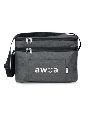 Sac isotherme  personnalisé en RPET - ICECUBE Matières : PET recyclé Couleurs : noir impression logo haute qualité
