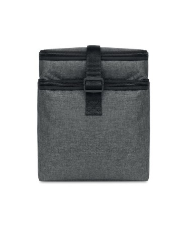 Sac isotherme  personnalisé en RPET - ICECUBE Matières : PET recyclé Couleurs : noir marquage couleur éclatante