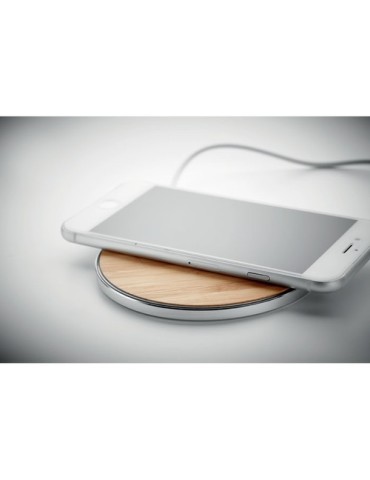 Chargeur sans fil  en bambou personnalisé DESPAD Matières : bambou Couleurs : bois marquage laser ultra précis