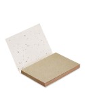 Bloc-notes Éco-responsable à Planter Personnalisé GROW ME Couleurs : blanc Matières : papier à base d'herbe