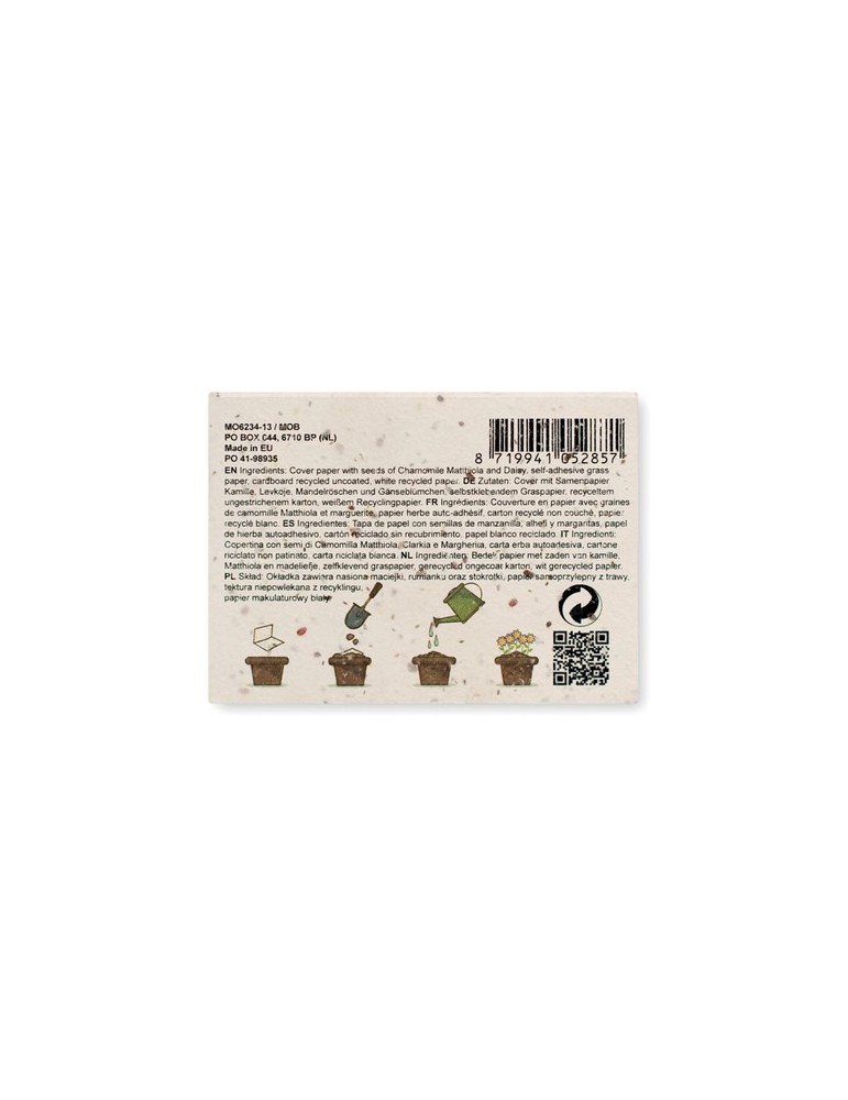 Bloc-notes GROW ME : Écologique et Transformable