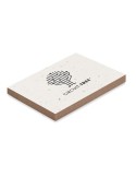 Bloc-notes Éco-responsable à Planter Personnalisé GROW ME Couleurs : blanc Matières : papier à base d'herbe goodies publicitaire