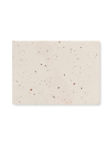 Bloc-notes Éco-responsable à Planter Personnalisé GROW ME Couleurs : blanc Matières : papier à base d'herbe marquage laser ultra