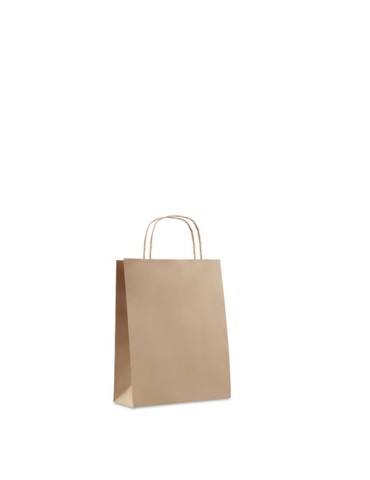 Sac en papier  et pratique petit format personnalisé PAPER TONE S Matières : papier recyclé Couleurs : beige