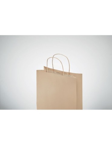 Sac en papier  et pratique petit format personnalisé PAPER TONE S Matières : papier recyclé Couleurs : beige personnalisation ra