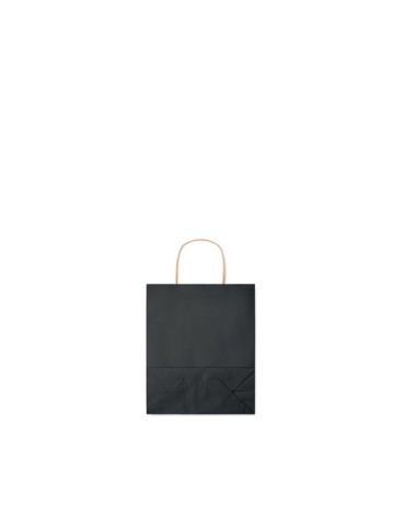 Sac en papier  et pratique petit format personnalisé PAPER TONE S Matières : papier recyclé Couleurs : noir cadeau affaires élég