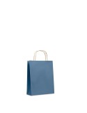 Sac en papier  et pratique petit format personnalisé PAPER TONE S Matières : papier recyclé Couleurs : bleu personnalisable avec