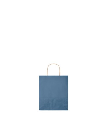 Sac en papier  et pratique petit format personnalisé PAPER TONE S Matières : papier recyclé Couleurs : bleu livraison express 24