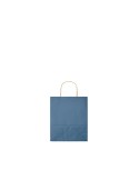 Sac en papier  et pratique petit format personnalisé PAPER TONE S Matières : papier recyclé Couleurs : bleu livraison express 24