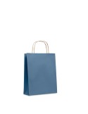 Sac en papier  et pratique petit format personnalisé PAPER TONE S Matières : papier recyclé Couleurs : bleu objet publicitaire r