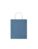 Sac en papier  et pratique petit format personnalisé PAPER TONE S Matières : papier recyclé Couleurs : bleu goodies publicitaire