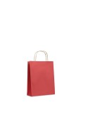 Sac en papier  et pratique petit format personnalisé PAPER TONE S Matières : papier recyclé Couleurs : rouge marquage laser ultr