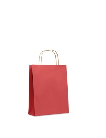 Sac en papier  et pratique petit format personnalisé PAPER TONE S Matières : papier recyclé Couleurs : rouge objet promotionnel 