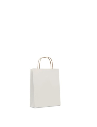 Sac en papier  et pratique petit format personnalisé PAPER TONE S Matières : papier recyclé Couleurs : blanc cadeau entreprise p