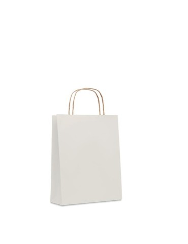 Sac en papier  et pratique petit format personnalisé PAPER TONE S Matières : papier recyclé Couleurs : blanc personnalisation ra