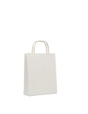 Sac en papier  et pratique petit format personnalisé PAPER TONE S Matières : papier recyclé Couleurs : blanc personnalisation ra