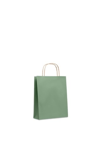 Sac en papier  et pratique petit format personnalisé PAPER TONE S Matières : papier recyclé Couleurs : vert goodies publicitaire