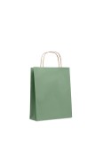 Sac en papier  et pratique petit format personnalisé PAPER TONE S Matières : papier recyclé Couleurs : vert marquage couleur écl