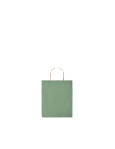 Sac en papier  et pratique petit format personnalisé PAPER TONE S Matières : papier recyclé Couleurs : vert personnalisable avec