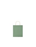 Sac en papier  et pratique petit format personnalisé PAPER TONE S Matières : papier recyclé Couleurs : vert personnalisable avec