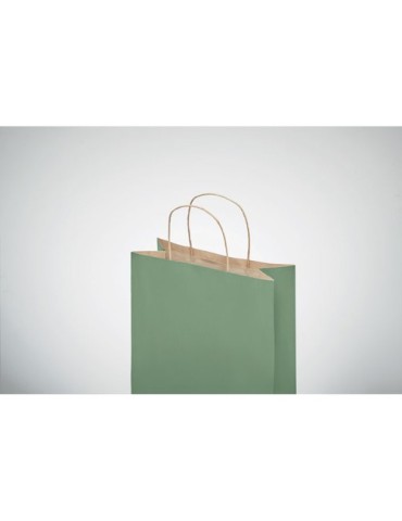 Sac en papier  et pratique petit format personnalisé PAPER TONE S Matières : papier recyclé Couleurs : vert livraison express 24