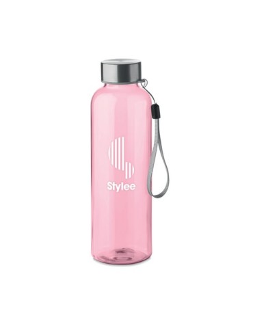 Gourde  anti-fuite personnalisée 500ml - UTAH RPET Matières : PET recyclé Couleurs : rose transparent objet publicitaire robuste
